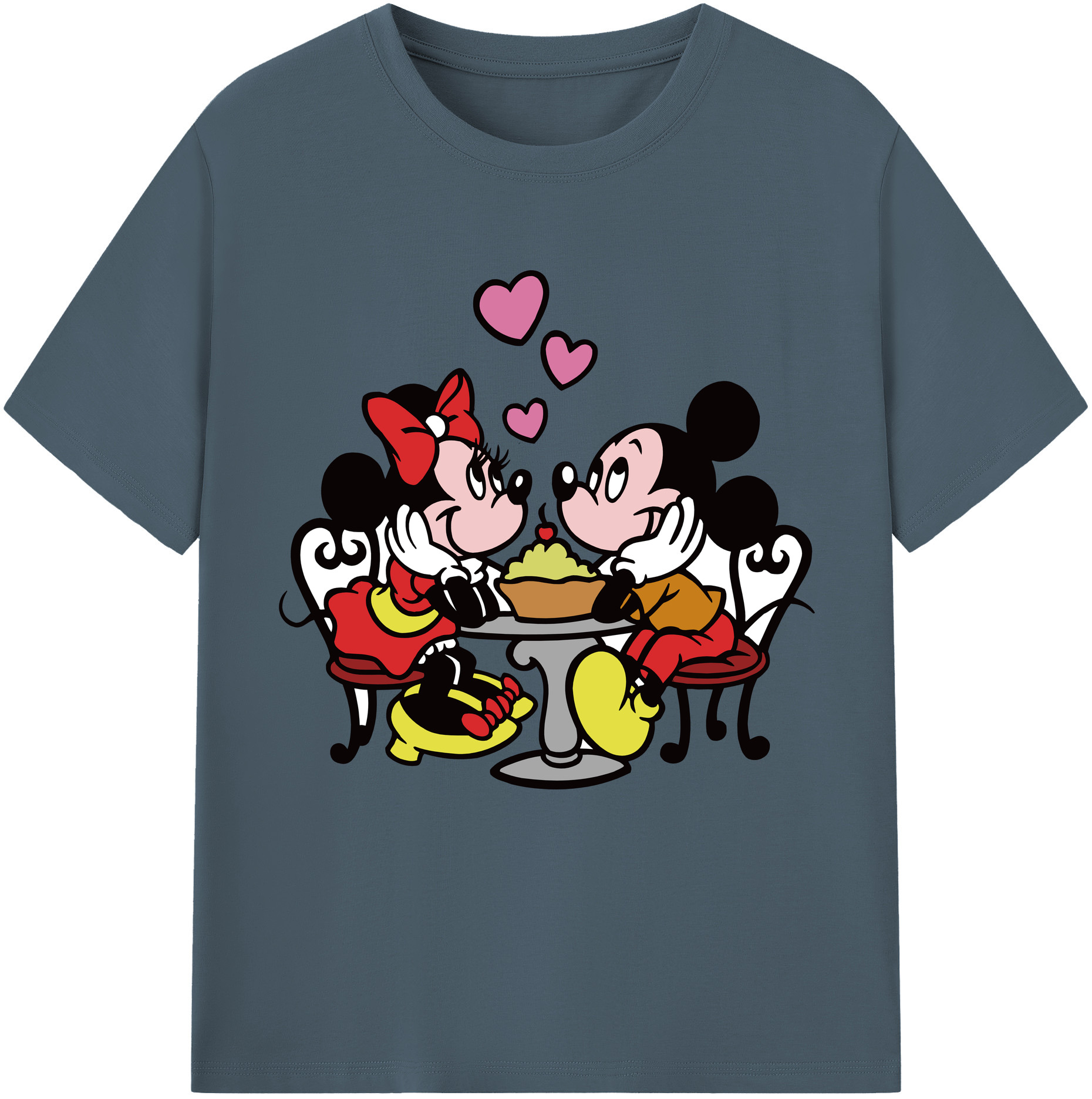 （画像用） ミッキーマウス Mickey Mouse 綿100％半袖Tシャツ（フロントプリント）